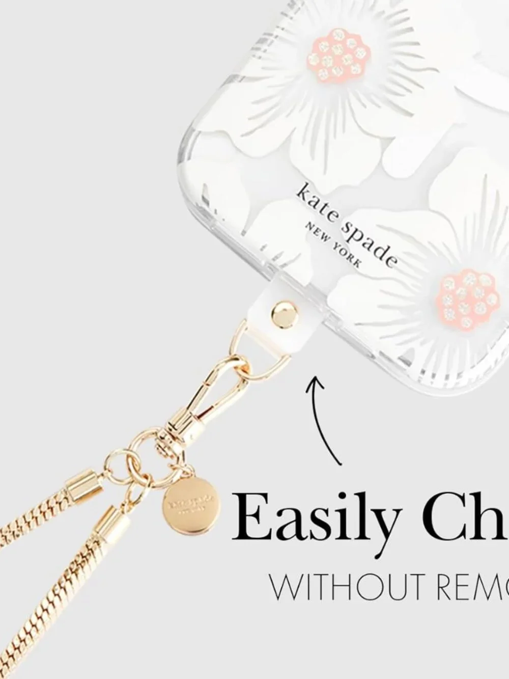 NWT Kate Spade Gold Crossbody Cell Phone Chain